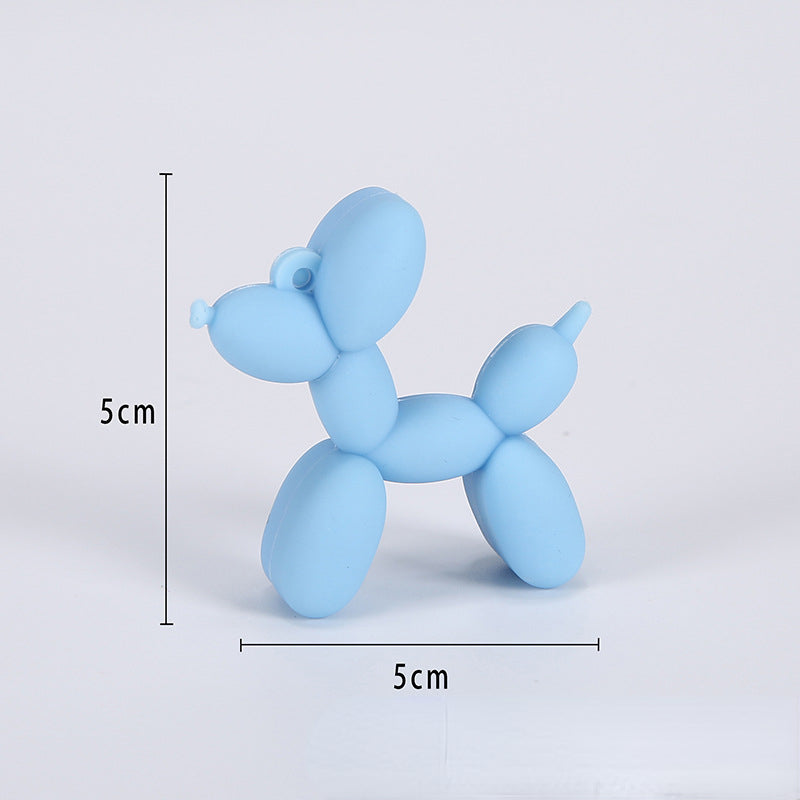 PVC Bubble Dog Keychain Cute Pastel Colors Playful Design 2