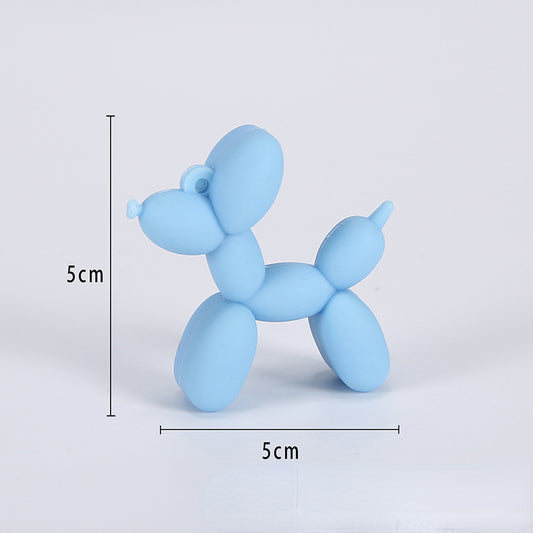 PVC Bubble Dog Keychain Cute Pastel Colors Playful Design 2