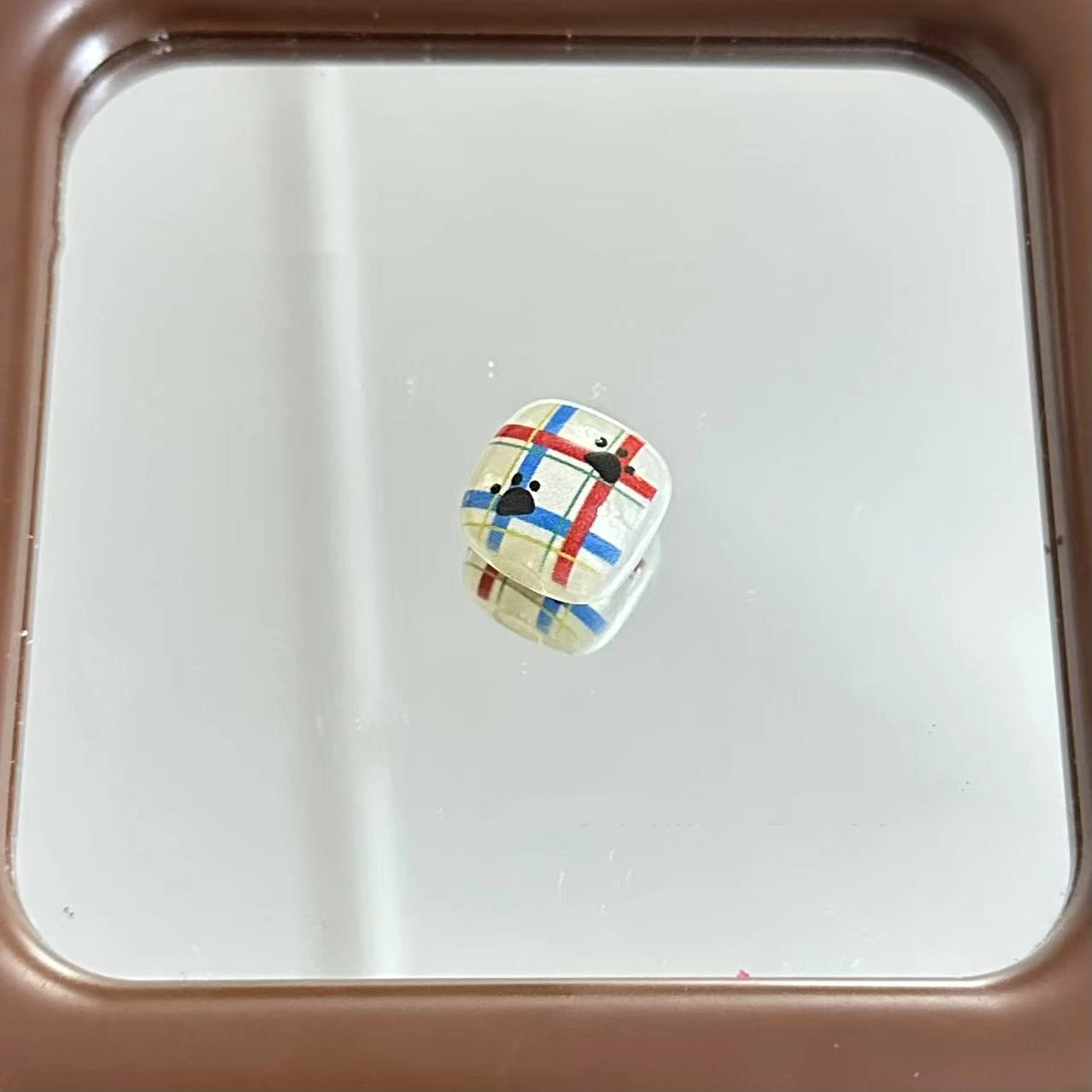 Animal Printed Square Acrylic Beads 16mm Colorful Glossy 10pcs 2