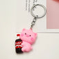 Cartoon Animal Keychain Soft PVC Soda Bottle Design 8