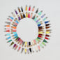 Leather Tassel Charms Small 3.8cm Mixed Colors Silver Cap 100pcs