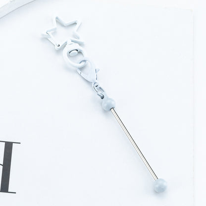 Beadable Metal Keychains Star-shaped