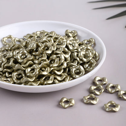 Acrylic Wavy Spacer Beads 16mm Multi Colored 100pcs 11