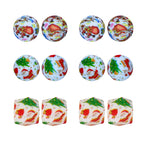 Christmas 12mm 15mm 19mm Round 14mm 17mm Hexagon Silicone Beads 50pcs