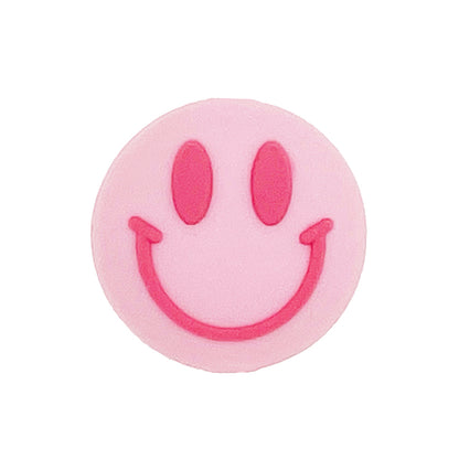 Silicone Focal Beads Smiling Face Bold Eyes Wide Smile 20pcs 3