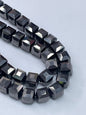 Electroplated Square Glass Beads 6mm Colorful Reflective 96pcs 27