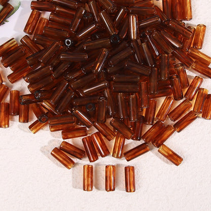 Dual-Color Tube Acrylic Beads 18x7mm Glossy Swirls 200pcs 13