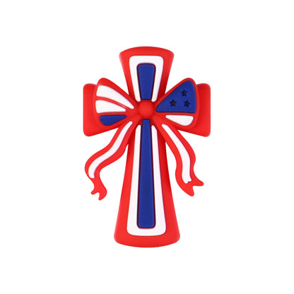 Silicone 3D USA Independence Day Focal Beads Patriotic Symbols 20pcs 12