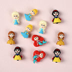Silicone 3D Focal Beads Princess Smiling Face Colorful Design 4