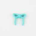 Colorful Bow Silicone Focal Beads with Hole 20 pcs - Blue