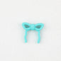 Colorful Bow Silicone Focal Beads with Hole 20 pcs - Blue