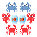 3D Crab Lobster Silicone Focal Beads Wholesale, Red Blue Marine Animal Designs