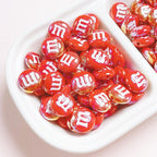 Glossy M Beans Acrylic Beads 14mm Colorful Candy 10pcs 6
