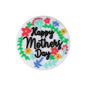 Silicone Focal Beads Mother Day Circle Badge Smiling Face 20pcs 13