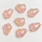 UV Finish Heart Star Acrylic Beads 14x20mm Glow In The Dark 50pcs 13