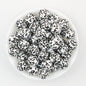 15mm Leopard Print Pattern Silicone Round Beads 50pcs 6
