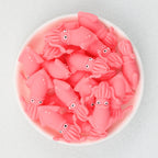 Pink 3D Silicone Focal Beads Octopus Design 20 pcs