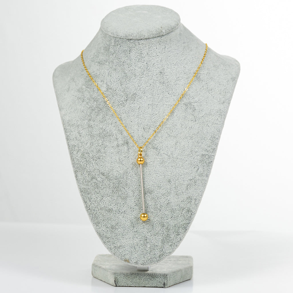 Beadable Metal Necklaces With Bars
