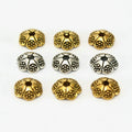 Alloy Flower Bead Caps 6mm Dotted Tibetan Alloy 100pcs 3