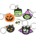 Silicone Halloween Pumpkin Ghost Bat Keychain PVC Vibrant Design