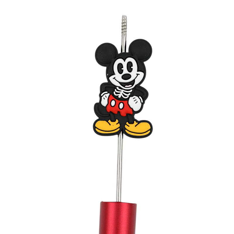Silicone Focal Beads Cross Waist Mickey Skeleton Design 20pcs 2