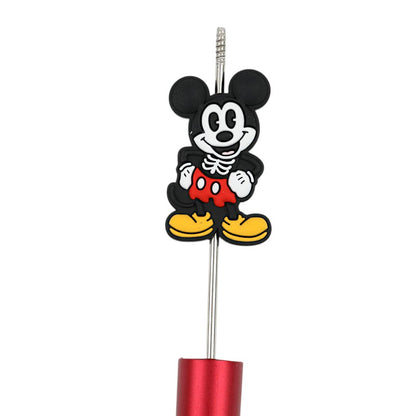 Silicone Focal Beads Cross Waist Mickey Skeleton Design 20pcs 2