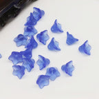 Frosted Transparent Trumpet Flower Glass Beads 9*13mm 20pcs 7