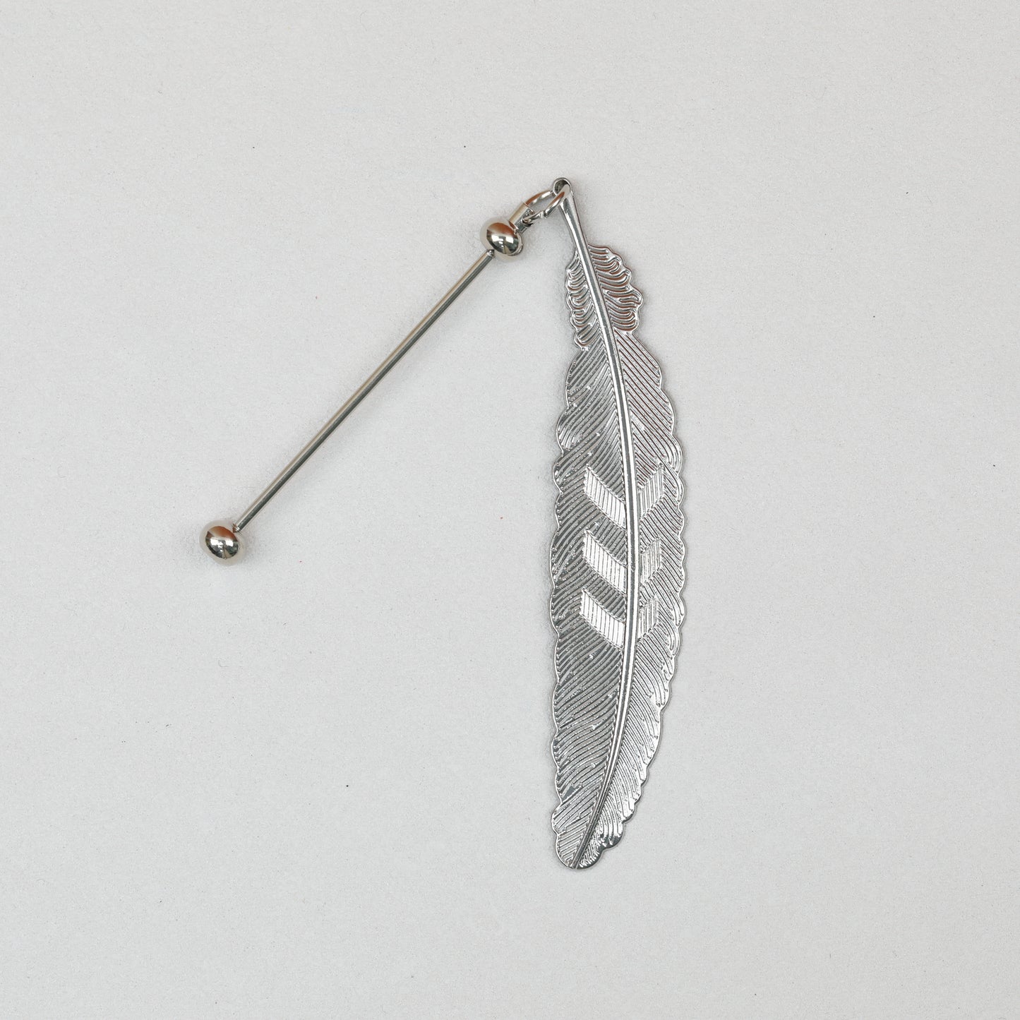 Beadable Feather Bookmarks Metal Colorful Detailed 13g