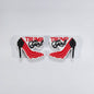 Silicone Focal Beads Red High Heels Trump Girl Black Stars 20pcs