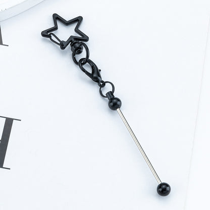 Beadable Metal Keychains Star-shaped