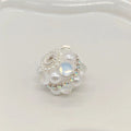 Rhinestone Bubblegum Beads 18mm Pearl Encrusted Round 4pcs 6