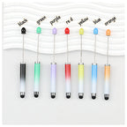 Gradient Color 3 In 1 Beadable Stylus Pens Plastic Body