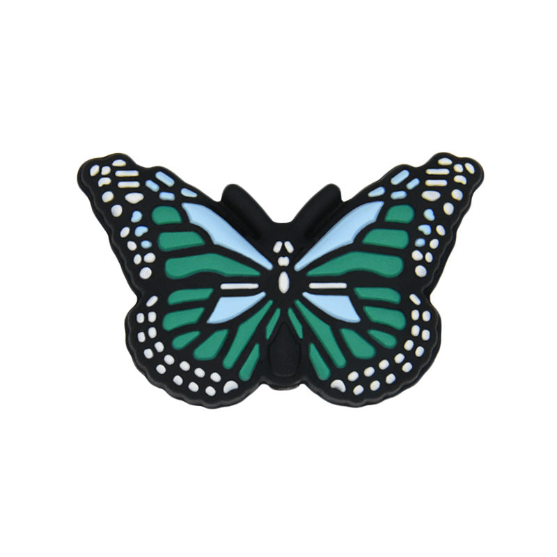 Silicone Focal Beads Butterfly Colorful Vibrant Design 20pcs 5