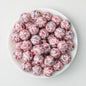 Valentine Heart Printed 15mm Printed Silicone Beads 50pcs 2