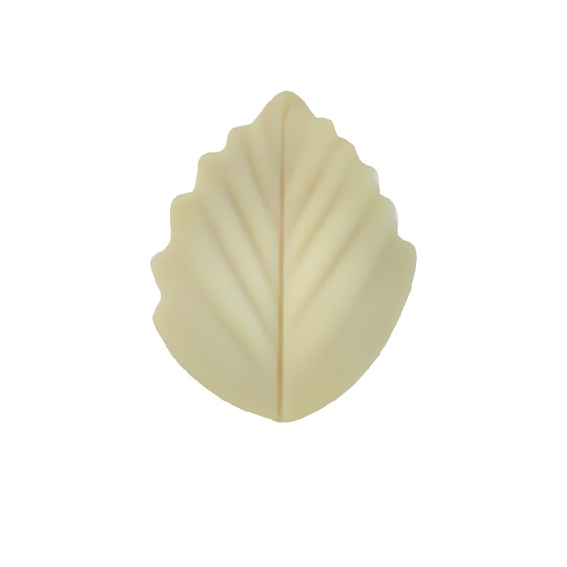 Colorful Leaf Silicone Beads Solid Color Matte Finish 20pcs 11