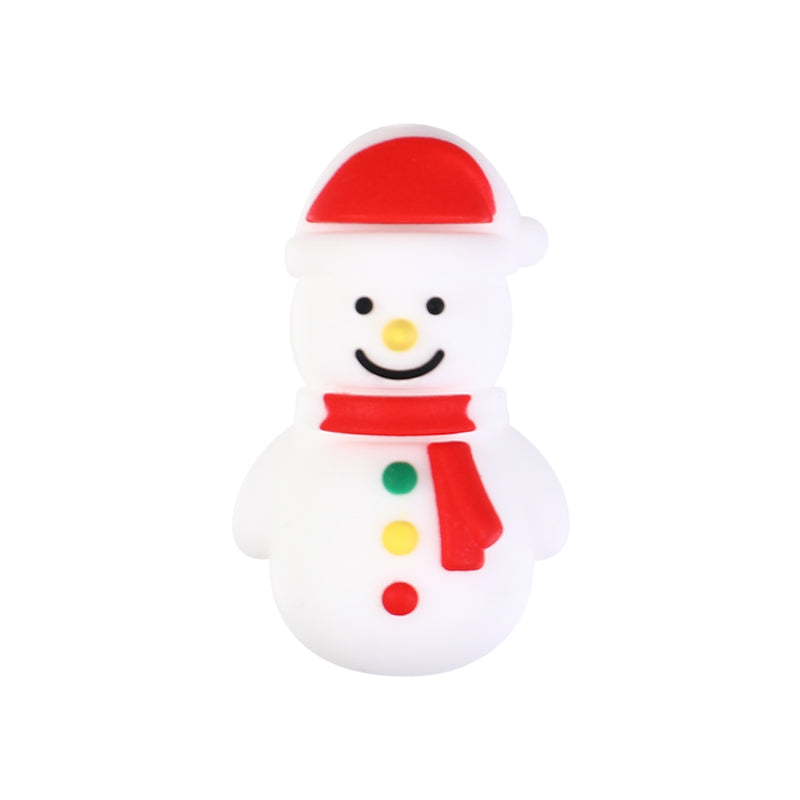 3D Christmas Silicone Focal Beads Holiday Characters Assortment 20pcs 10
