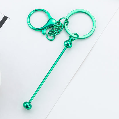 Beadable UV Plating DIY Metal Keychain