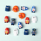 Silicone 3D Focal Beads Medical Midget Fire Gnome Police Vest 20pcs 5