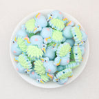 3D Unicorn Flower Pot Silicone Focal Beads 20Pcs  2