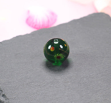 Vintage Phoenix Eye Lampwork Glass Beads 20mm Round 10pcs 13