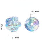 Spiral Acrylic Beads 17mm Transparent Pastel Colors 10pcs 3