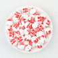 Valentine Theme 15mm Silicone Beads Printed Pattern 50pcs - LOVE