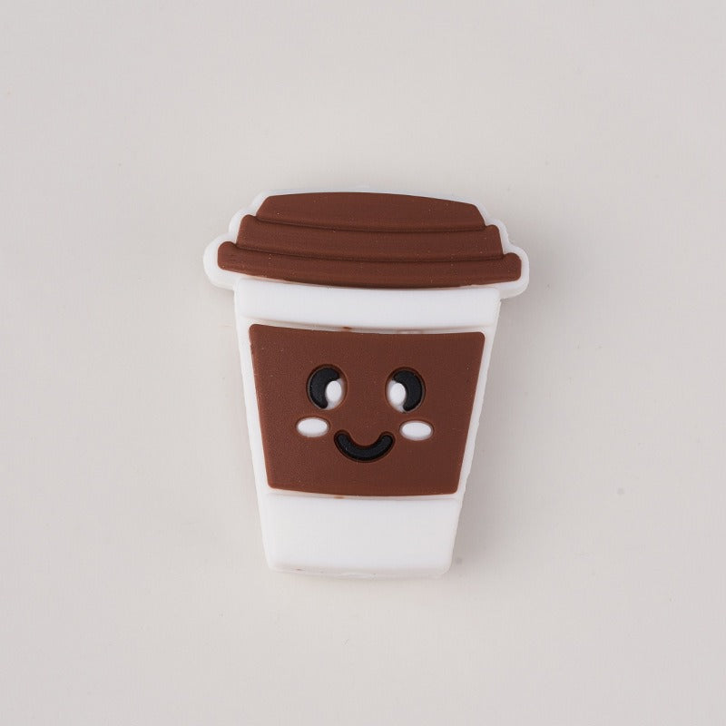 Silicone Focal Beads Smile Cup Smiling Face Coffee Cup 10pcs 5