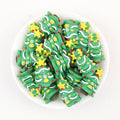 3D Christmas Tree Silicone Focal Beads Wholesale, Five-Point Star Topper Snowflake Details Red Dot Accents