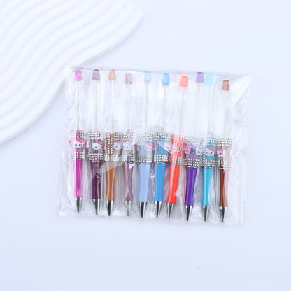 Beadable Pen with Kitty and Rhinestone  6