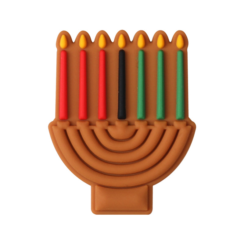Silicone Focal Beads Kwanza Festival Candles Drums Gift Symbols 20pcs 12