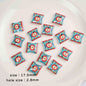 Square Acrylic Beads 17mm Apple Snack Bag Design 10pcs 3