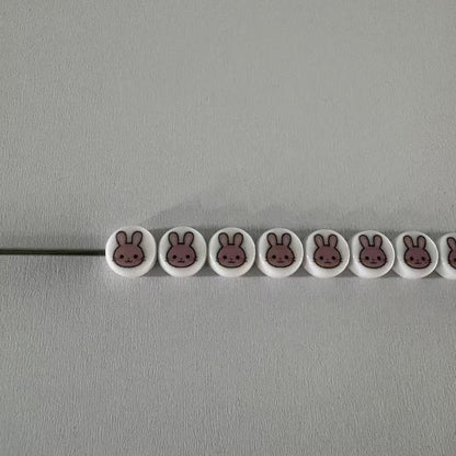Special Character Flat Acrylic Beads 7mm 10pcs per Pack 30