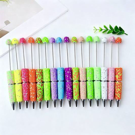 DIY Fluorescent AB Candy Color Rhinestones Beadable Pen 2