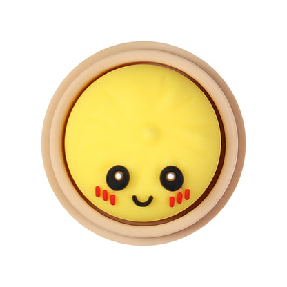 Smiling 3D Dumplings Silicone Focal Beads with Steamer 20pcs 11